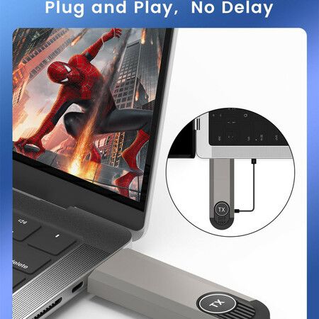 Wireless HDMI Transmitter & Receiver Kit for Supports both 2.4G and 5G frequencies,Perfect for streaming video & audio to HDTVs,projectors,monitors