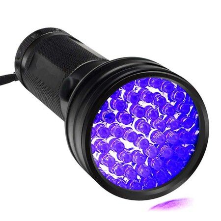 51 LED UV Flashlight 395 nM Ultraviolet Blacklight Detector for Detecting Dog Urine, Pet Stains, and Bed Bugs