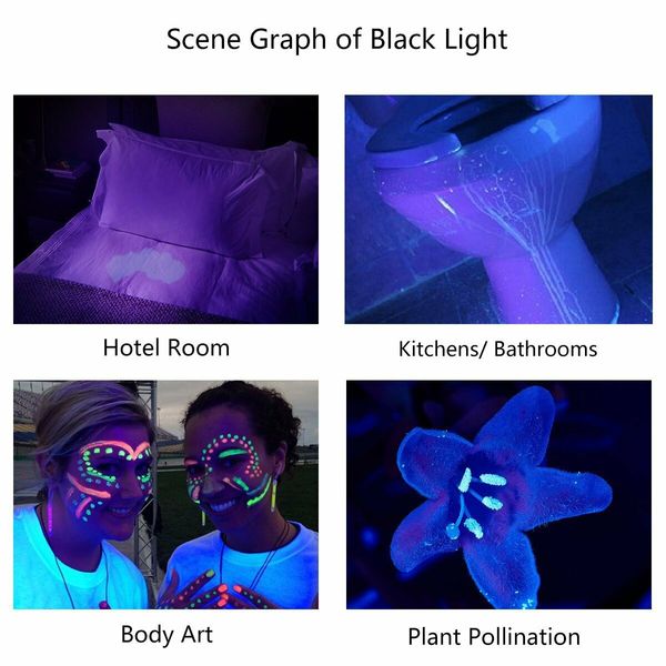 51 LED UV Flashlight 395 nM Ultraviolet Blacklight Detector for Detecting Dog Urine, Pet Stains, and Bed Bugs