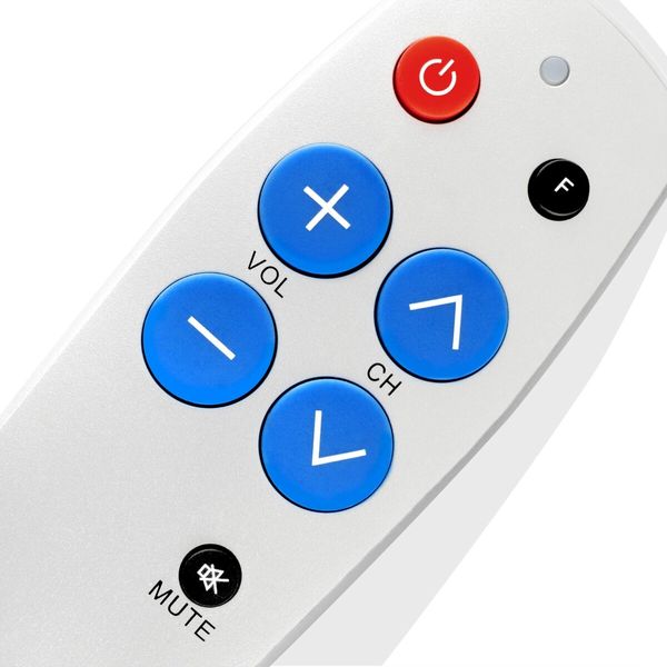 Universal Simplify TV Control with the Big Button Remote Ideal for Seniors(Silver)