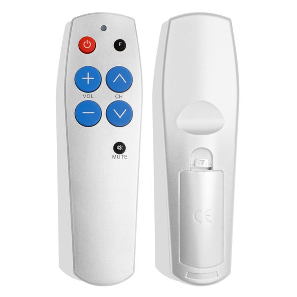 Universal Simplify TV Control with the Big Button Remote Ideal for Seniors(Silver)