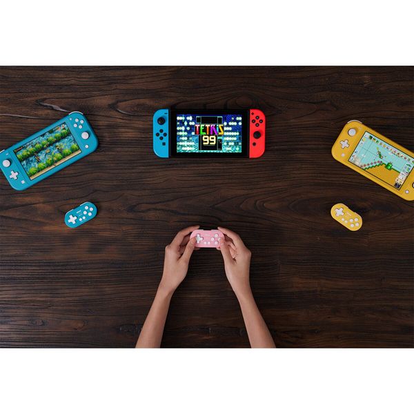 Bluetooth Key Chain 8Bitdo Zero 2 Mini Controller - Pocket-Sized Gaming for Switch, Windows, Android, and macOS (Turquoise)