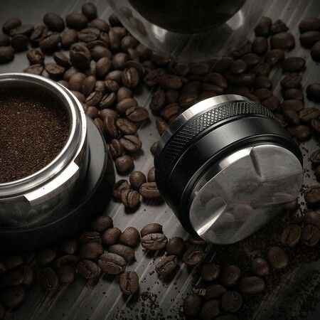 Dual Heads Coffee Distributor and Tamper for Breville Portafilters - Adjustable 54mm Depth for Professional Espresso Tamping