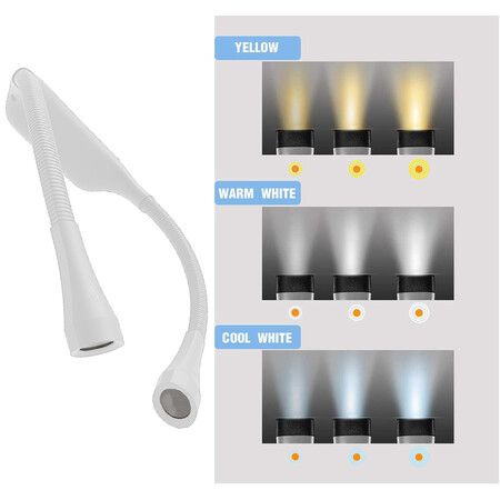 Rechargeable LED Neck Light with Adjustable Color and Brightness for Reading, Crafting, and Outdoor Activities