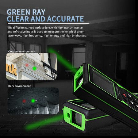 Digital Laser Distance Meter,Laser Rangefinder 50M with Infrared Measurement, Tape Tool for Measuring Distances Accurately