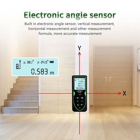 Digital Laser Distance Meter,Laser Rangefinder 50M with Infrared Measurement, Tape Tool for Measuring Distances Accurately