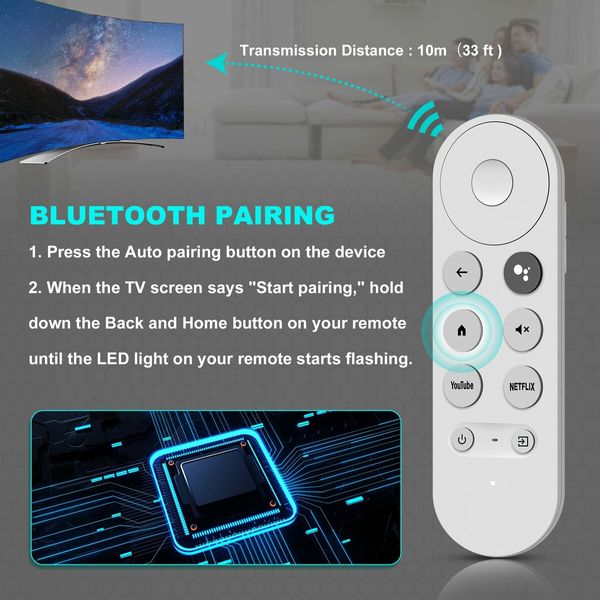 Replacement Voice Remote Control for 4k Snow Streaming Media Player, Easy Navigation