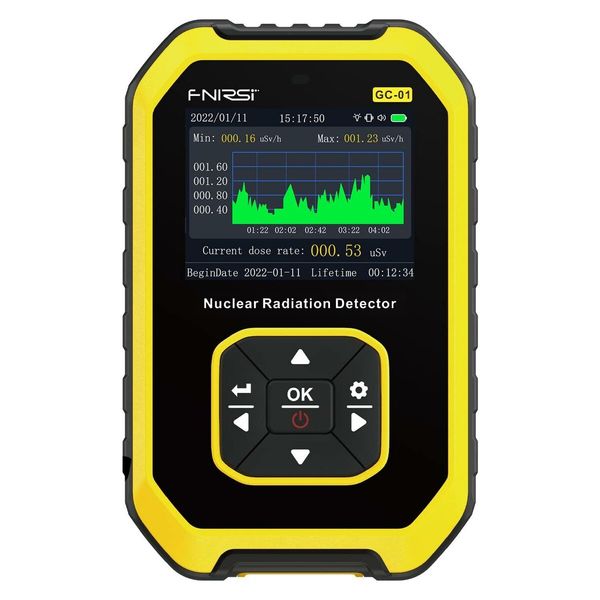 Nuclear Radiation Detector Geiger Counter: Rechargeable Radiation Monitor with LCD Display for Beta, Gamma, and X-ray Detection