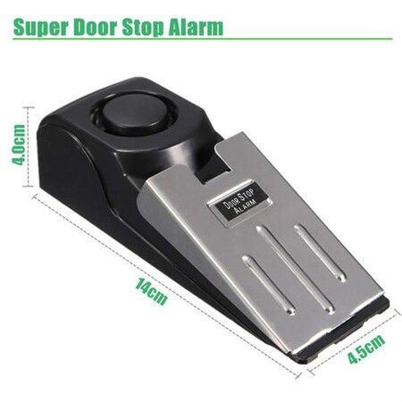 120dB Door Stop Alarm: Anti-Theft Door Wedge with Loud Entrance Alert for Home and Apartment Security (1 Pack)