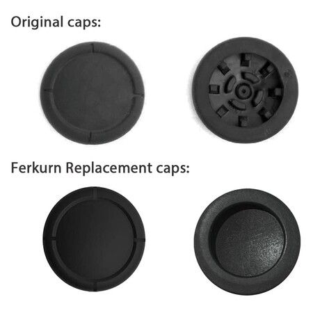 Joystick Replacement Caps and Thumb Grips for Switch Joy-cons, OLED, and Lite: Repair Kit Accessories in Grey