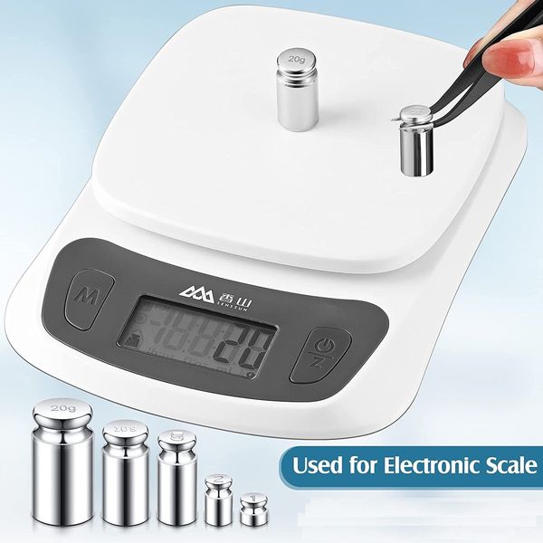 Scale Calibration Weight Set with precise denominations of 1g, 2g, 5g, 10g, and 20g