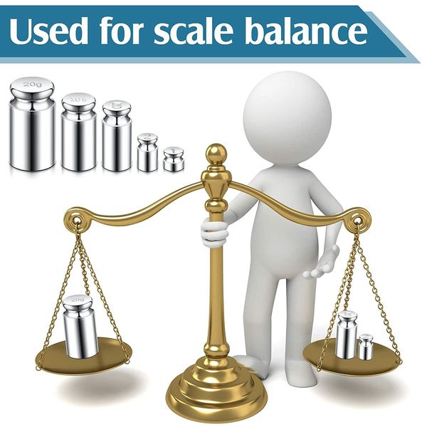 Scale Calibration Weight Set with precise denominations of 1g, 2g, 5g, 10g, and 20g