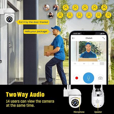 5G WiFi Surveillance Camera with IR Night Vision and Motion Detection-Stay Connected and Secure