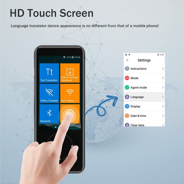 Instant Language Translator with 137 Languages, Two-Way Translation, and Offline/Online Connectivity for Seamless Communication in Various Settings
