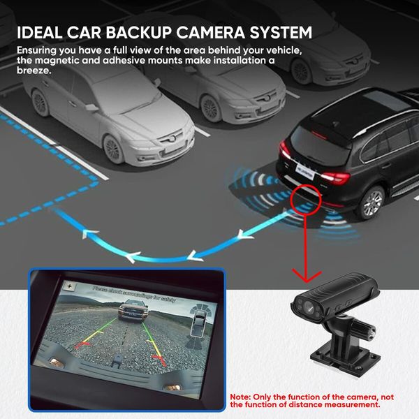 2K Waterproof Rear View Camera/Reverse Hitch Guide with Clear Night Vision,Built-in Battery,easy installation mounts,hitch up RV/trucks/trailers/campers easily & safely