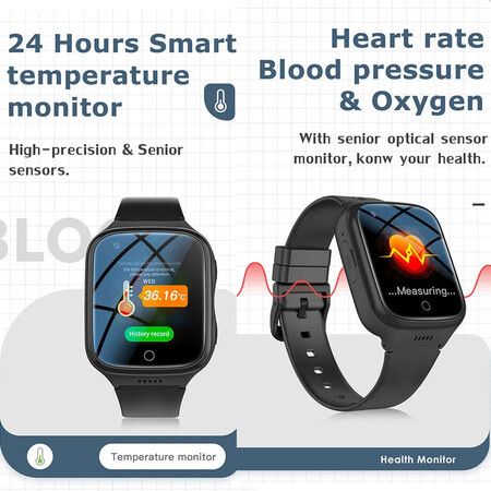 4G Smart Watch for Seniors: Stay Connected, Safe with SOS Fall Detection, Two-way Calling, and GPS Tracking