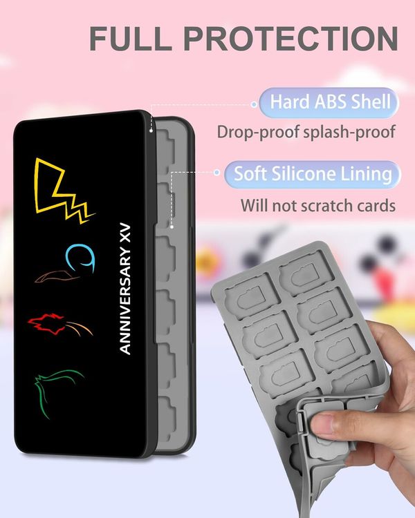 24-in-1 BlackXV Switch Game Case: Store and Organize Switch/Lite/OLED SD Cards with Style