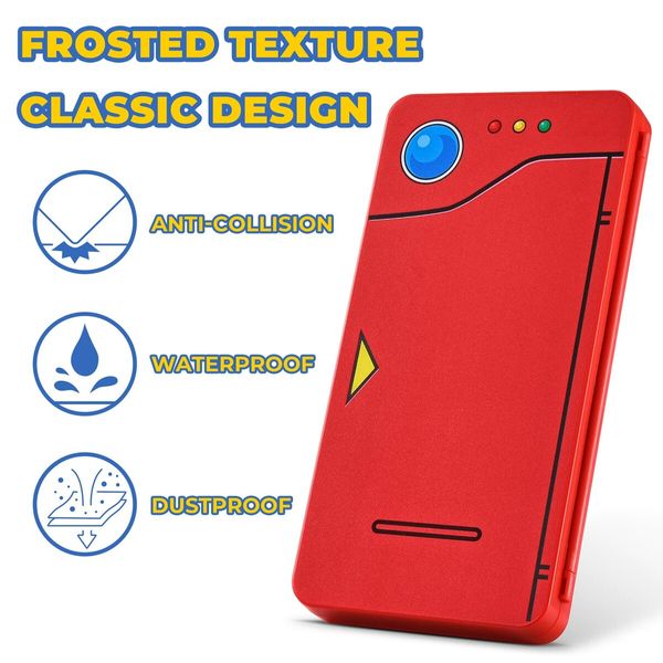 Pokedex Red Switch Game Case: Store and Protect 24 Switch Games and Micro SD Cards in Style