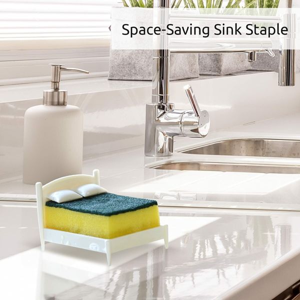 Keep Your Sink Tidy Kitchen Sponge Holder with Included Sponge for a Clean and Organized Workspace