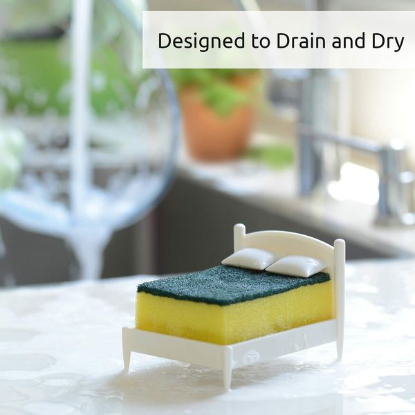 Keep Your Sink Tidy Kitchen Sponge Holder with Included Sponge for a Clean and Organized Workspace