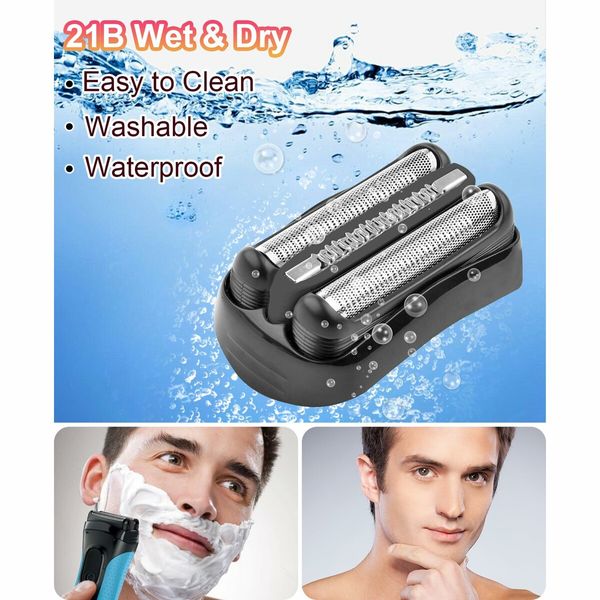 2-Pack Replacement Shaver Head for Braun Series 3 21B Razors: Compatible with S3 21b 3010s, 3040s, 5409 Models