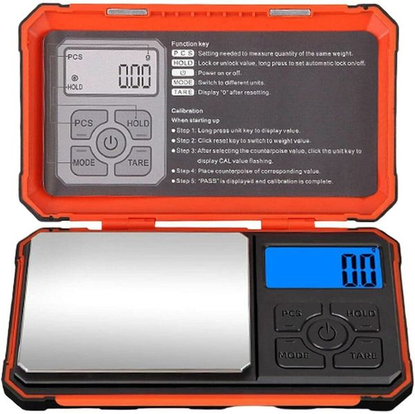 Portable Mini Digital Jewelry Scale with 100g Capacity, 0.01g Precision, Backlit LCD, Tare Function, and Auto Off