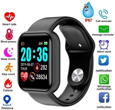 1.44" Touch Screen Smart Watch with Rate/sleep patterns/oxygen levels/Fitness Tracking,accurate step counting,connect with both iOS & Android smartphones