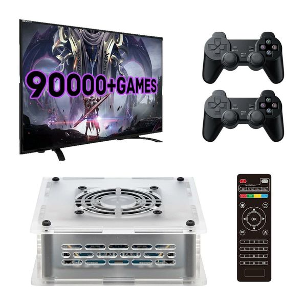 Retro Game Console with 64GB and 90,000+ Built-In Games: Compatible with PS1/PSP/MAME, Perfect for 4K TVs and Holiday Gifting