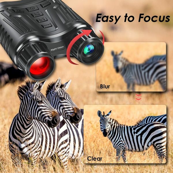 4K Night Vision Binoculars with 3.2" HD Screen, 8X Digital Zoom, and 32GB Memory Card for (Camping and Hunting)