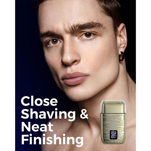 Waterproof Electric Shaver for Men: IPX6 Wet/Dry Head Shaver with Extra Blade for Bald and Close Shaving (Perfect Gift)