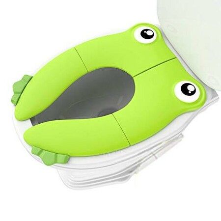 Foldable Non-Slip Kids Toddlers Potty Seat with soft & durable silicone for comfort & hygiene,Travel-Friendly Recyclable Potty Training pad cover-26x22cm