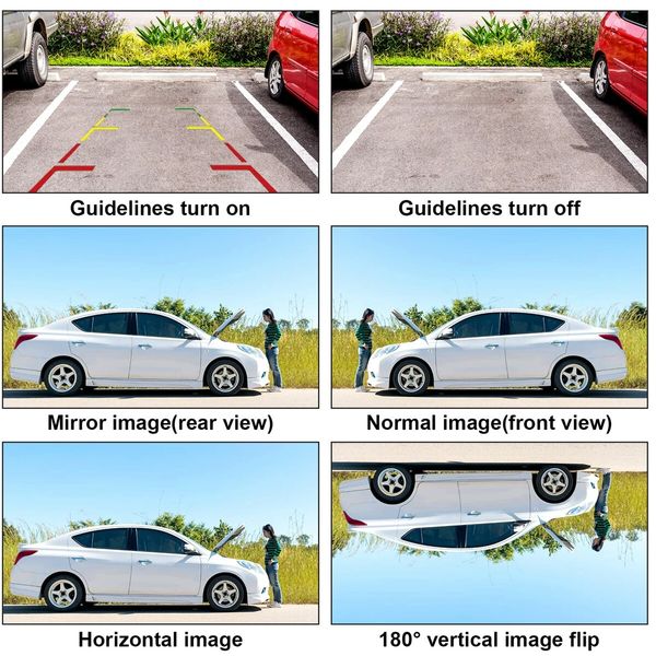 Clear HD Waterproof Backup Camera/Rear View Reverse Cam with Night Vision for cars,trucks,pickups,RVs,vans,SUVs