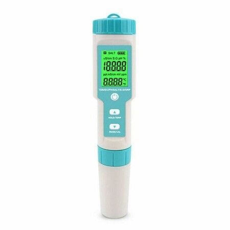 7-in-1 Digital Water Quality Tester Pen for pH, TDS, Temperature, EC, Salinity, ORP, SG