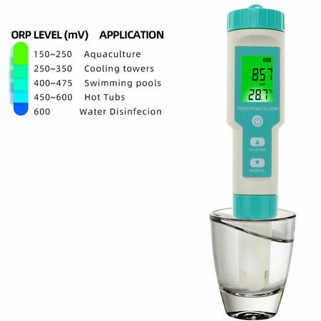 7-in-1 Digital Water Quality Tester Pen for pH, TDS, Temperature, EC, Salinity, ORP, SG