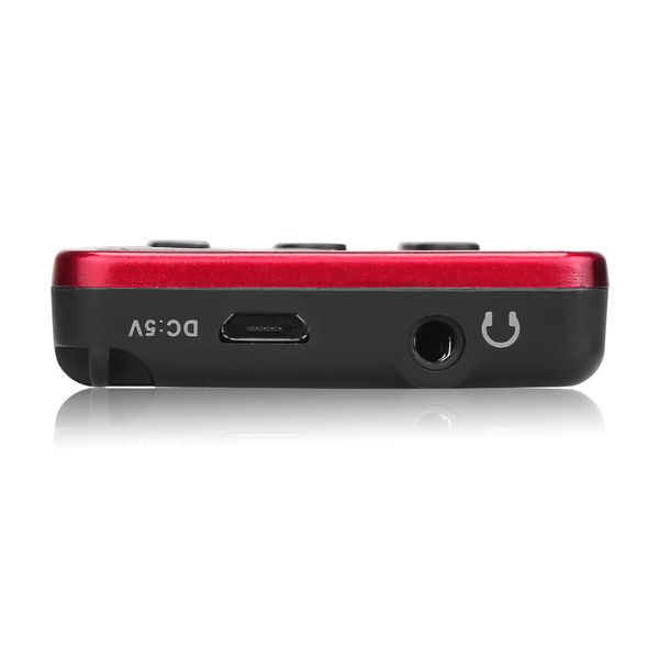 Rechargeable Pocket Radio - Digital AM/FM Tuning with Stereo Sound and Earphone (Red)