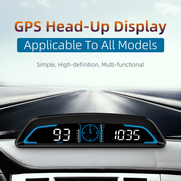 Universal GPS HUD: 5.5" LCD Display with Speedometer, Fatigue Alert, and Overspeed Alarm for All Vehicles