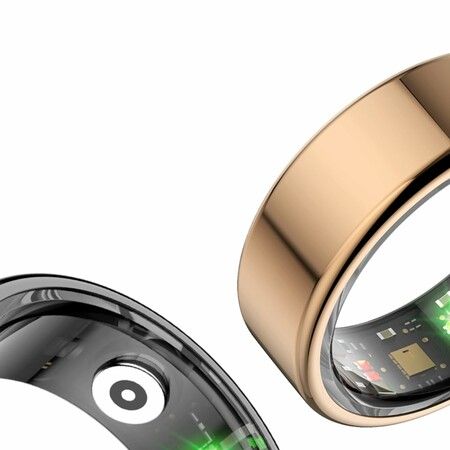 Smart Fitness Ring with Multi-Modes, Pedometer, Sleep Monitor, and Waterproof Bluetooth Connectivity (Gold-US 8#)