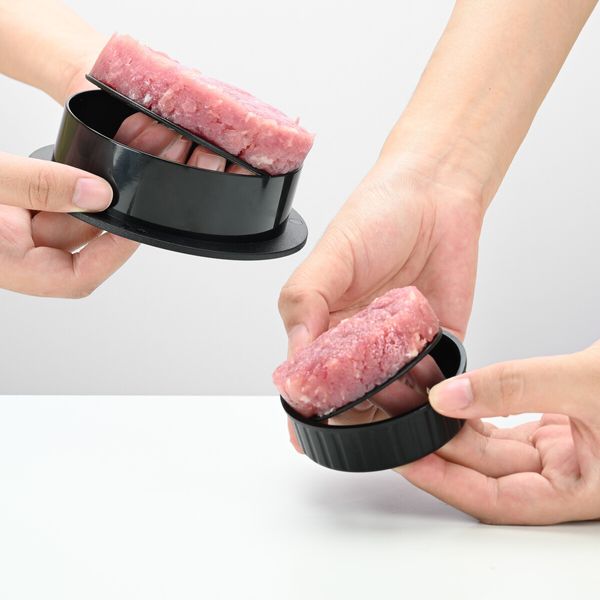 Burger Perfection 3-in-1 Press with Wax Papers for Effortless, Non-Stick Burger Patties at Your BBQ