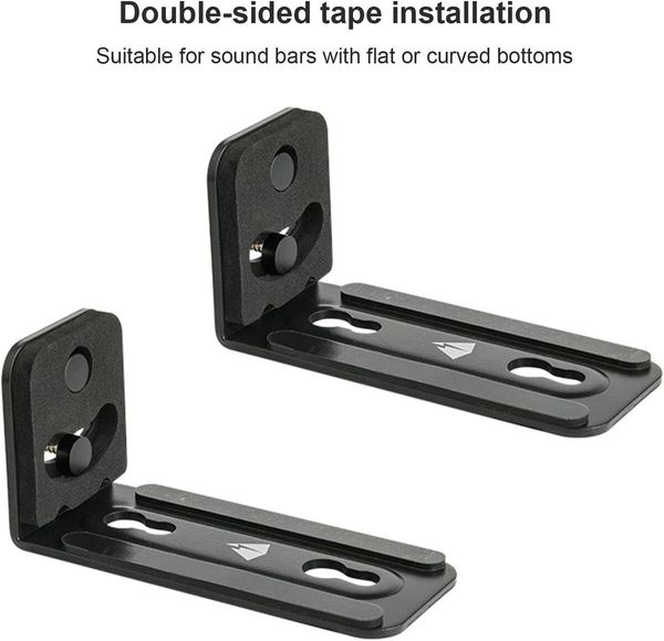 Universal Wall Mount Metal Brackets Floating Shelf Holders for Soundbars and Speakers