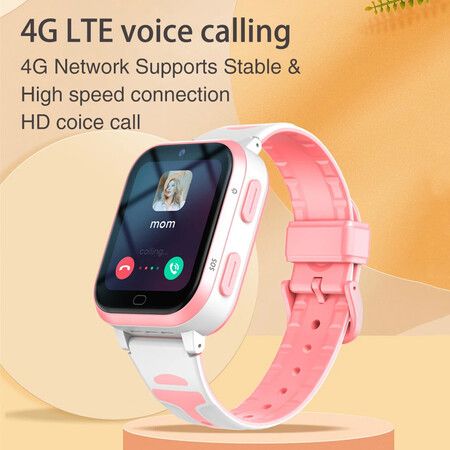 4G Kids Smartwatch with Video Calling,GPS Tracking,RAM 1GB ROM 8GB and HD Camera for Enhanced Safety and Communication(Pink)