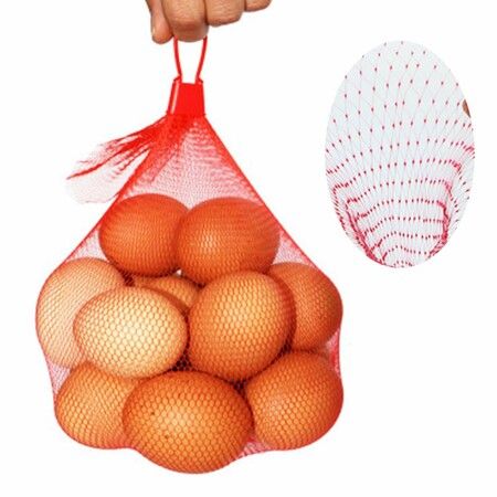 100 Pack Reusable Mesh Netting Bags with Loop Closures: Large 24-Inch Size for Produce, Toys, Fruits, Vegetables, and Seafood Storage