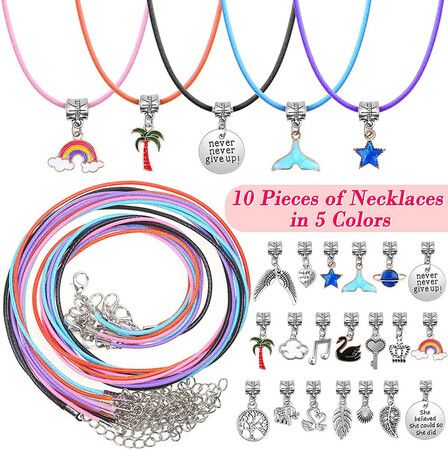 DIY Jewelry 97-Piece Charm Bracelet Making Kit with Beads, Charms, and Bracelets - Perfect Gift for Teen Girls