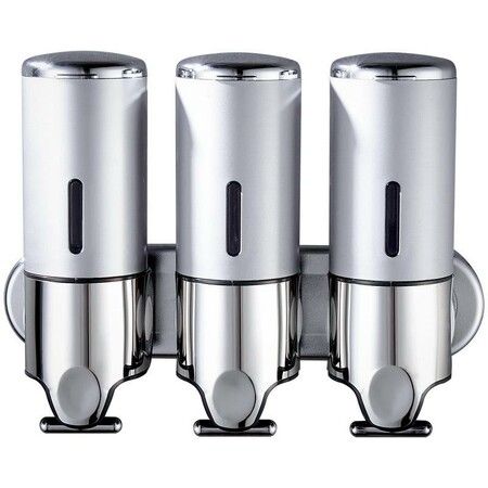 3-Pack 450L Wall Mounted Shower Dispensers and Organizer: Keep Your Shower Essentials Organized and Within Reach, Perfect for Bathrooms, Kitchens, and Hotels