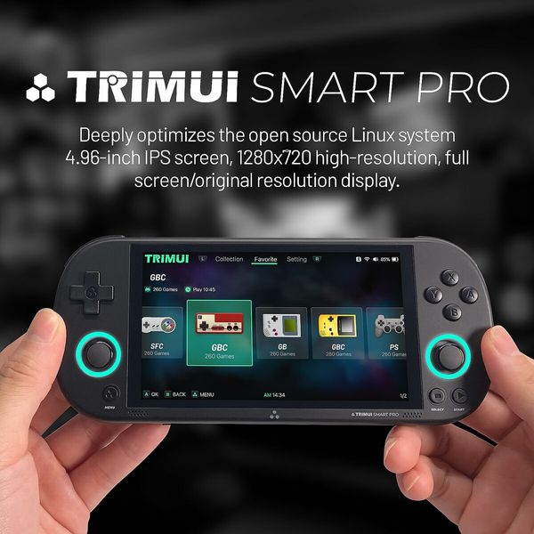 Retro Gaming on the Go: Trimui Smart Pro Handheld Console with 64GB and Preloaded Games