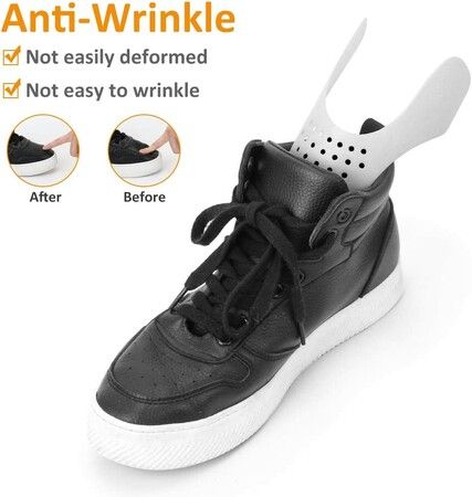 Anti-Wrinkle 4-Pair Shoe Crease Protectors for Air Force, Sneakers, and Casual Shoes( Men's 7-12/ Women's 5-8)