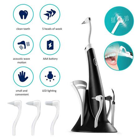 5-in-1 Calculus Scaler, Plaque Remover, Teeth Stains Cleaner, Water Flosser, and Oral Irrigator for Whiter Teeth at Home or On-the-Go