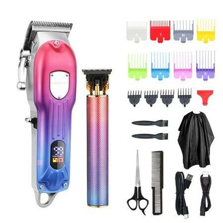 Cordless Clippers and Trimmers Set for Hair Cutting and Beard Grooming - USB Rechargeable