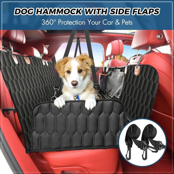 Scratchproof 5-in-1 Dog Car Seat Cover with Nonslip Protection and Mesh Window for Enhanced Comfort and Safety(137*149cm)