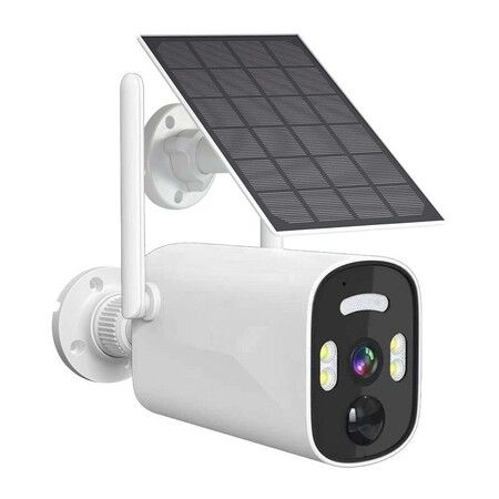 High-resolution clear 4MP Solar-Powered Wireless Security Surveillance Camera with 2.4G WiFi,Solar Panel,Smart Human And Motion Detection,Night Vision,Battery Powered