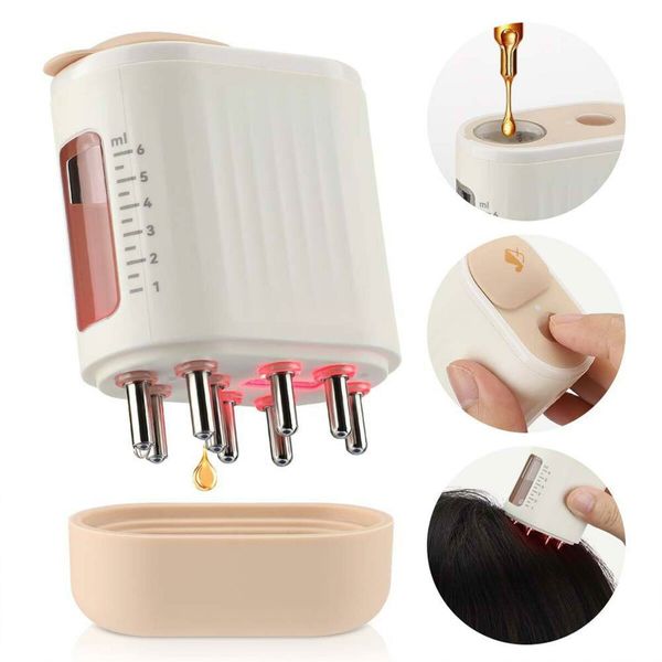 Electric Scalp Massager and Hair Oil Applicator Brush with Red Light for Enhanced Scalp Care,Nourish and Revitalize